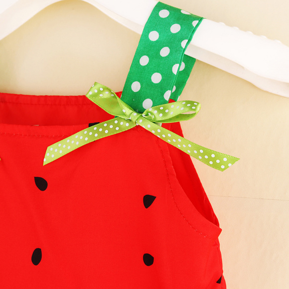 Boutique Watermelon Red Sleeveless Ruffle Dress - Picture 5 of 5